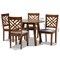 Baxton Studio Lilly Grey Upholstered and Walnut Wood 5-Piece Dining Set 169-9881-10895 - alternate 7